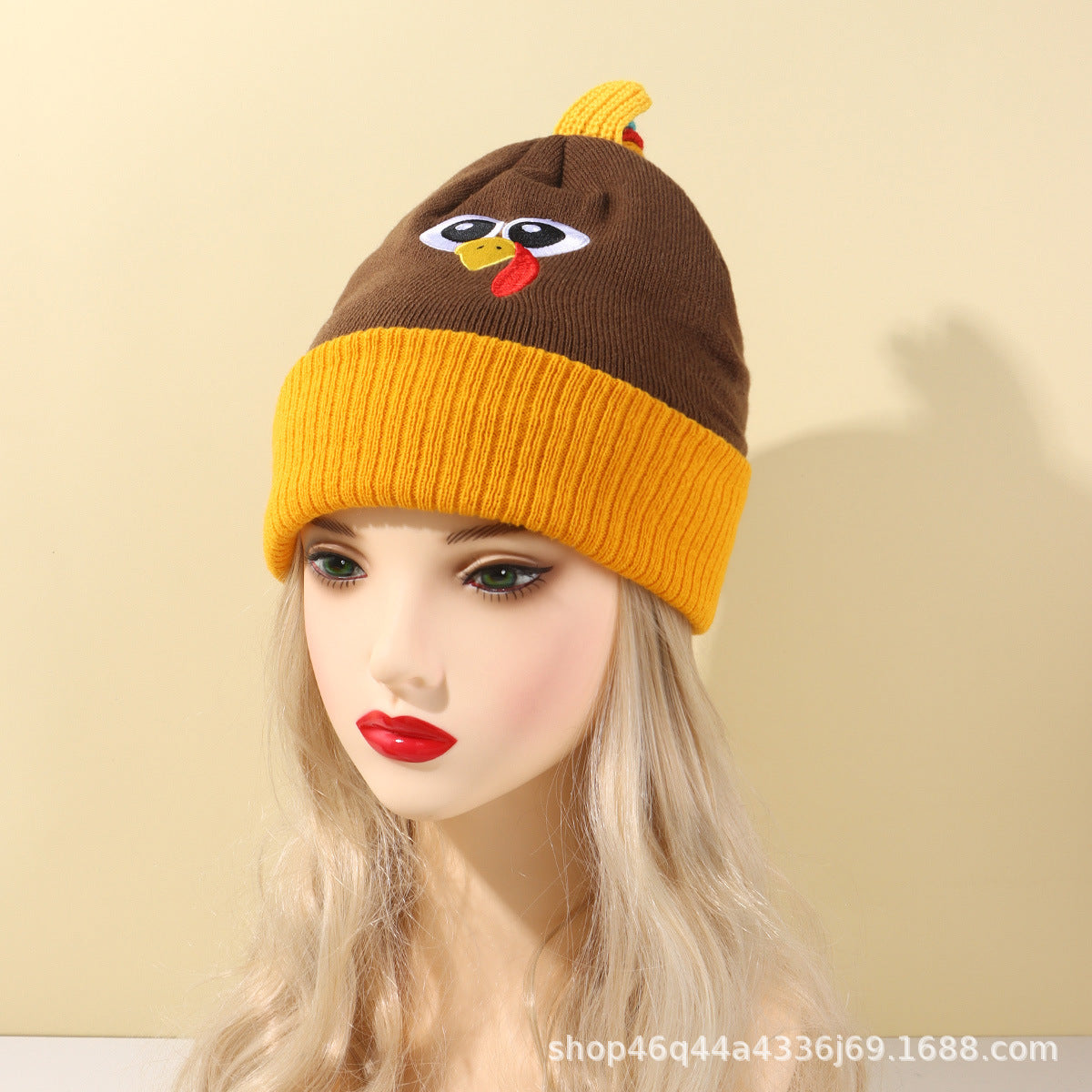 Wholesale Thanksgiving Children' s Turkey Knitted Hat